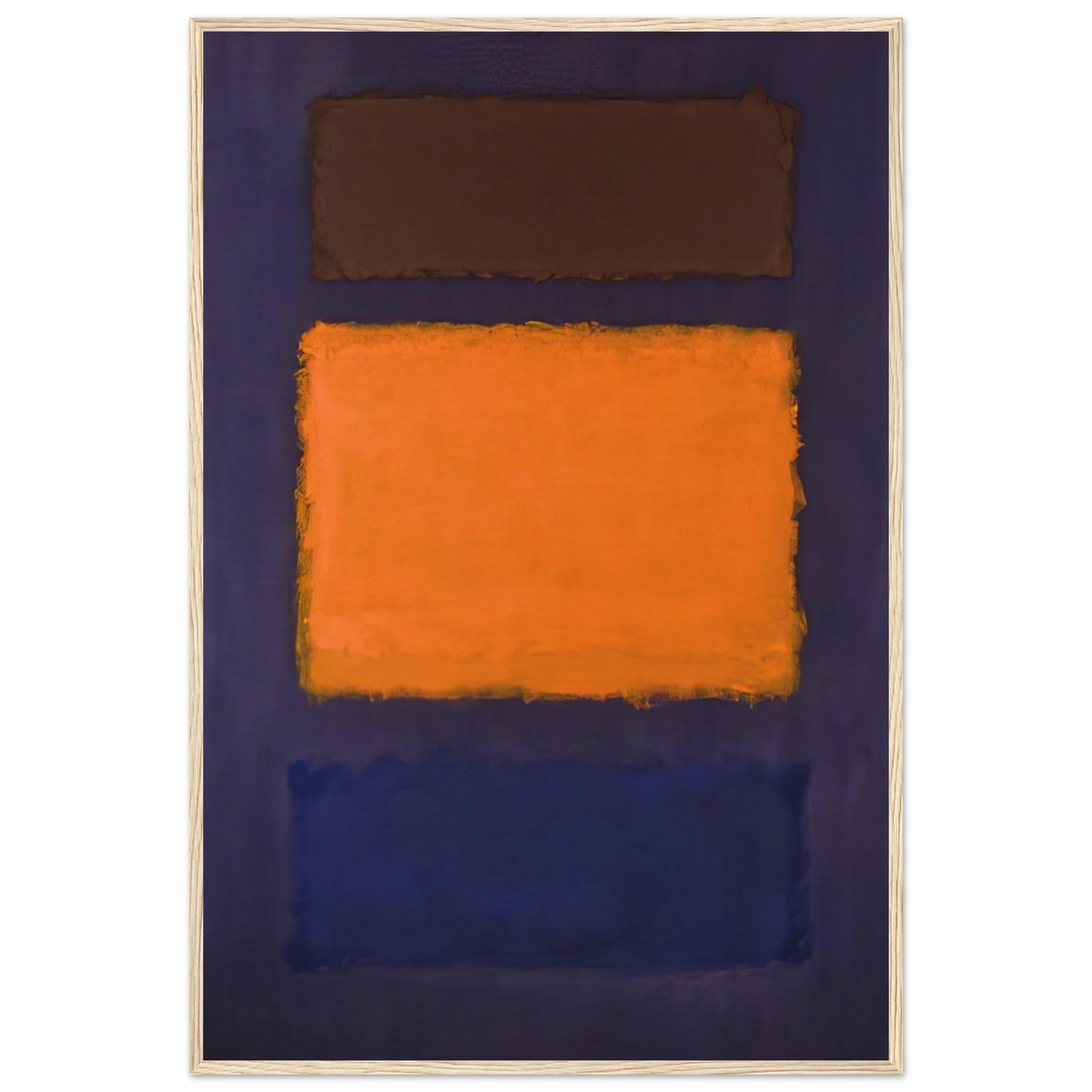 Brown, Orange, Blue on Maroon - c.1963  United States Framed Poster | Mark Rothko Framed Prints Wall Art | Rothko Prints