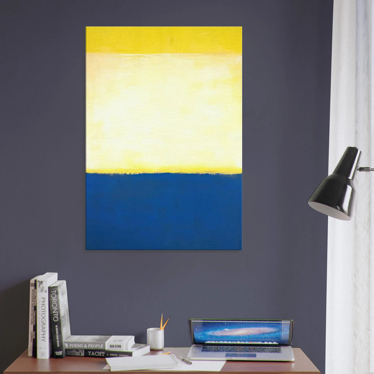 No. 6 Yellow, White, Blue Over Yellow on Gray - 1954 Canvas | Mark Rothko Canvas | Rothko Prints