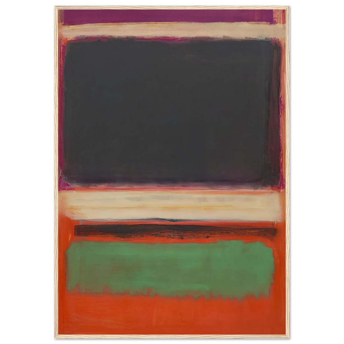 No.3No.13 Magenta, Black, Green on Orange - 1949 Framed Poster | Mark Rothko Framed Prints Wall Art | Rothko Prints
