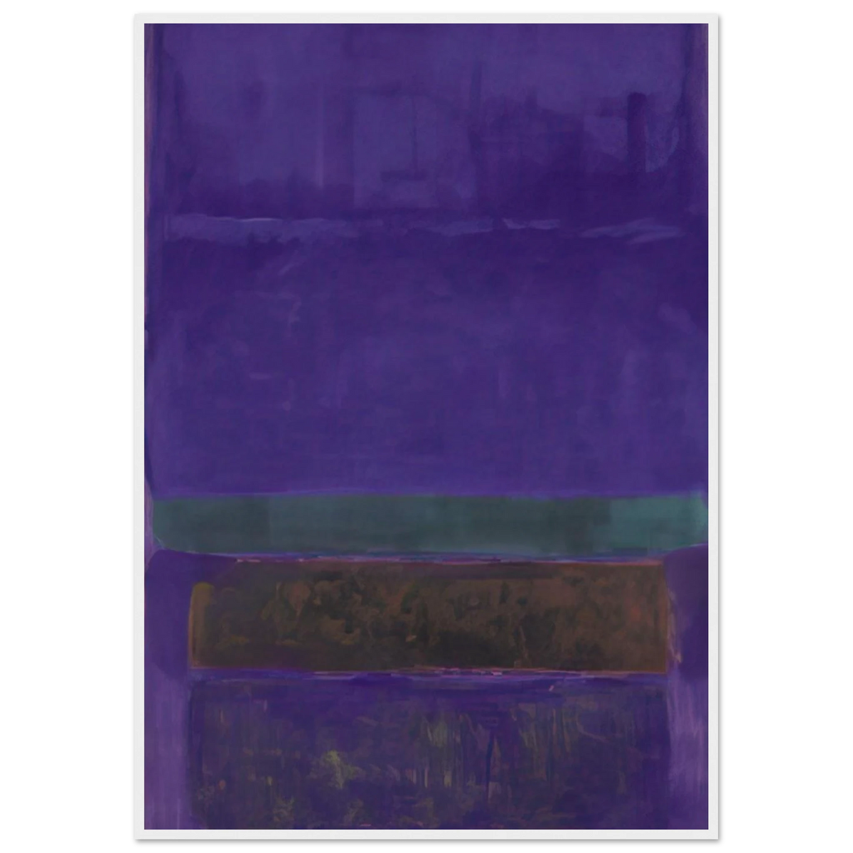 Untitled [Blue, Green, and Brown] - 1952 Framed Poster | Mark Rothko Framed Prints Wall Art | Rothko Prints
