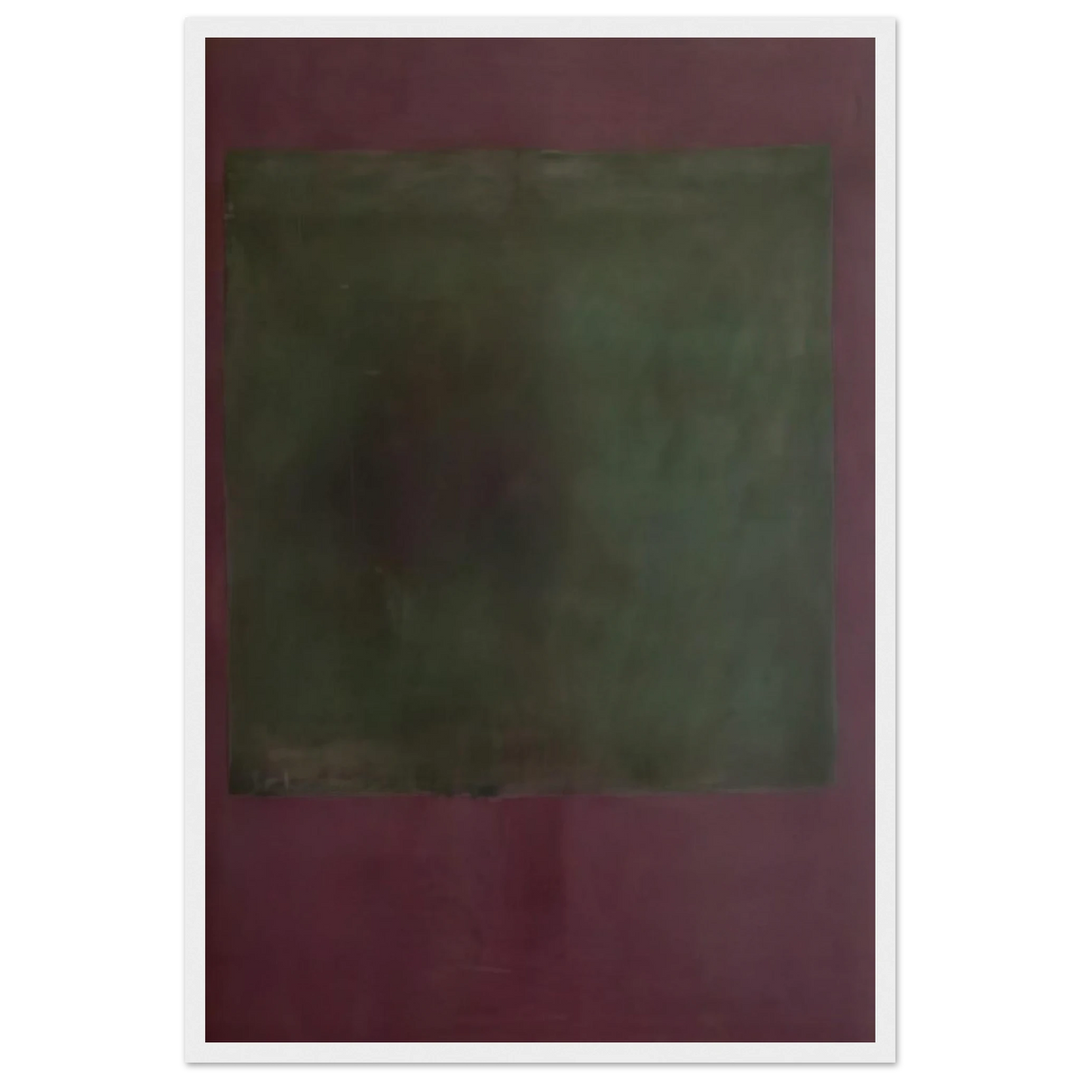 Untitled Green on Maroon - 1961 Framed Poster | Mark Rothko Framed Prints Wall Art | Rothko Prints
