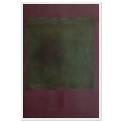 Untitled Green on Maroon - 1961 Framed Poster | Mark Rothko Framed Prints Wall Art | Rothko Prints