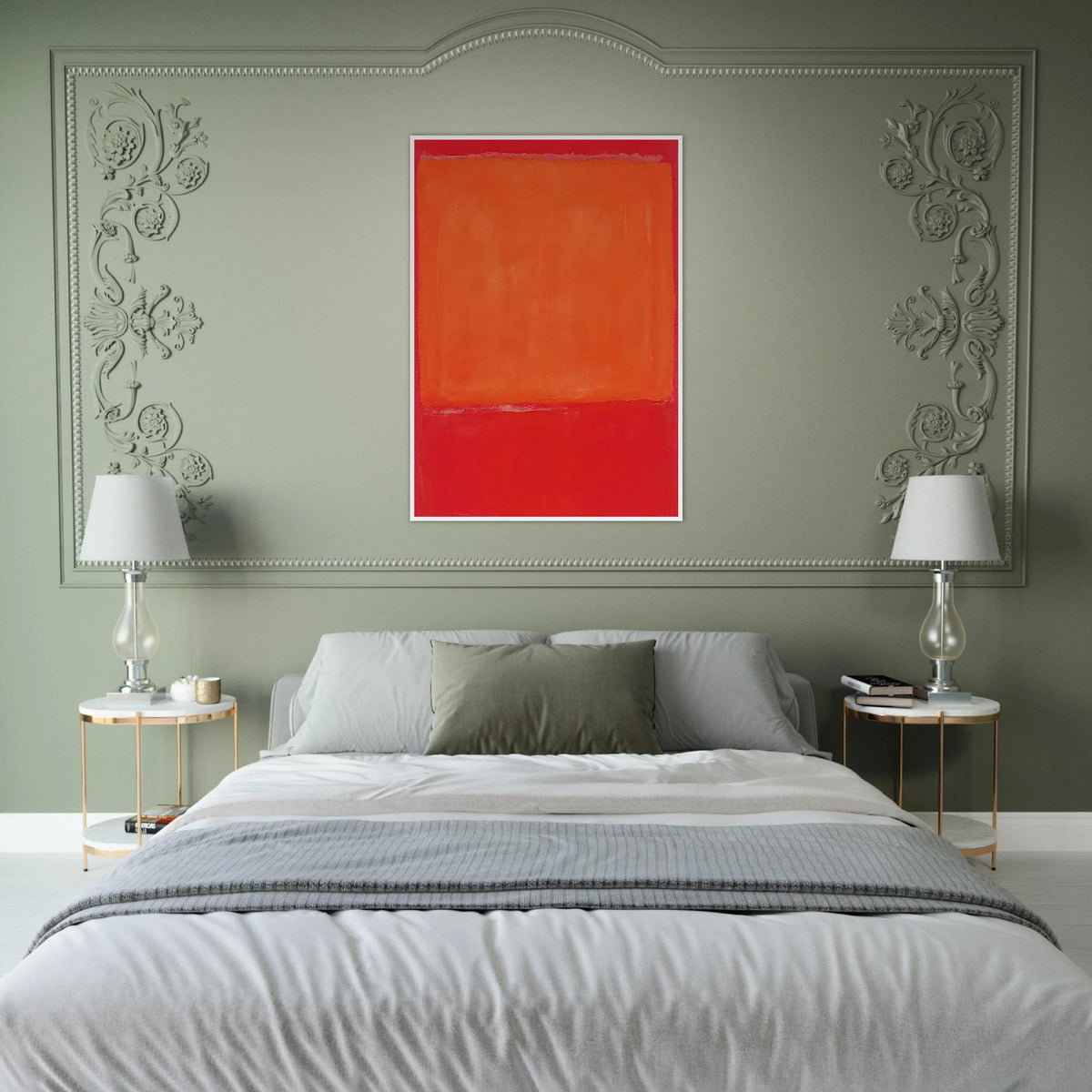 Ochre and Red on Red - 1957 Framed Poster | Mark Rothko Framed Prints Wall Art | Rothko Prints