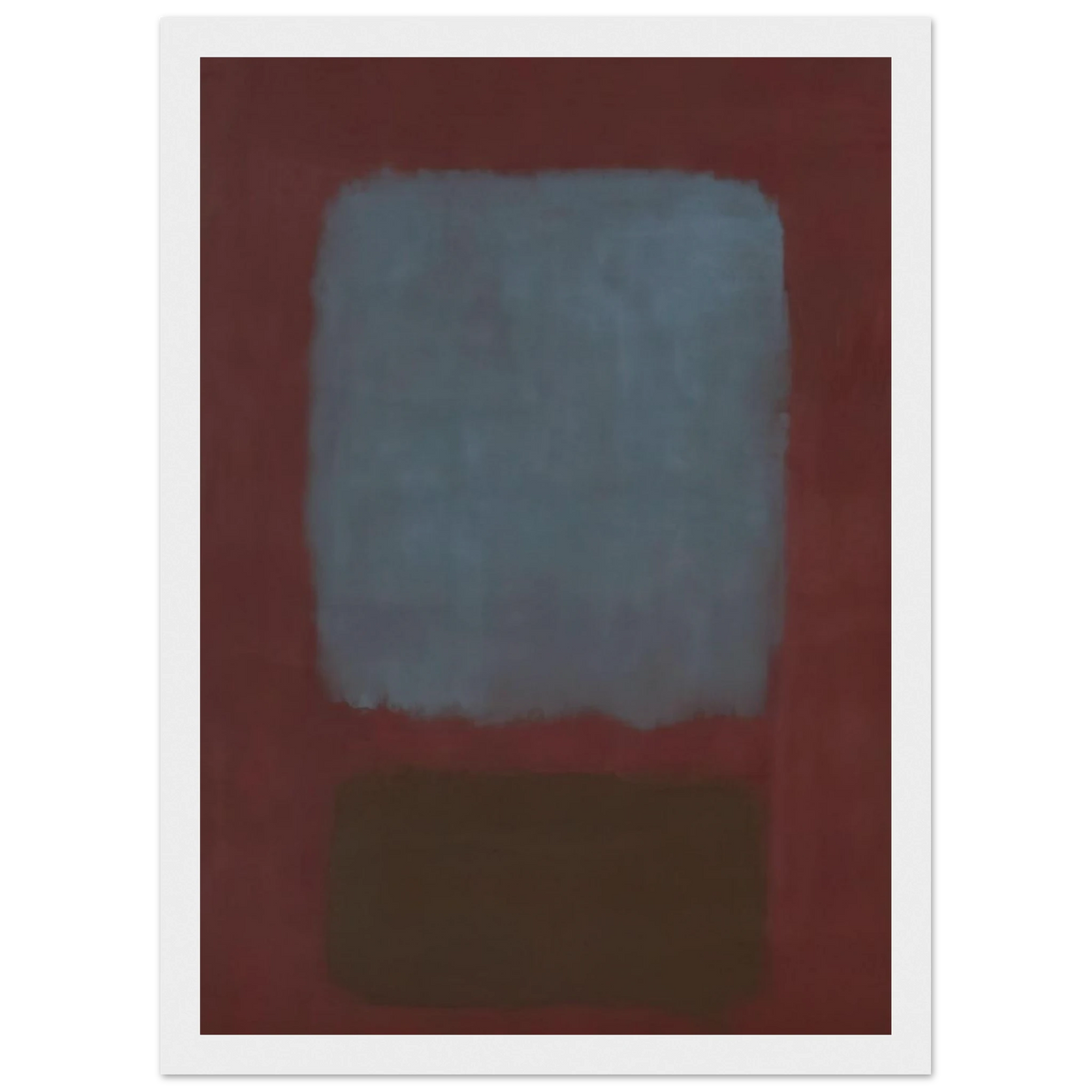 No. 37No. 19 Slate Blue and Brown on Plum - 1958 Framed Poster | Mark Rothko Framed Prints Wall Art | Rothko Prints