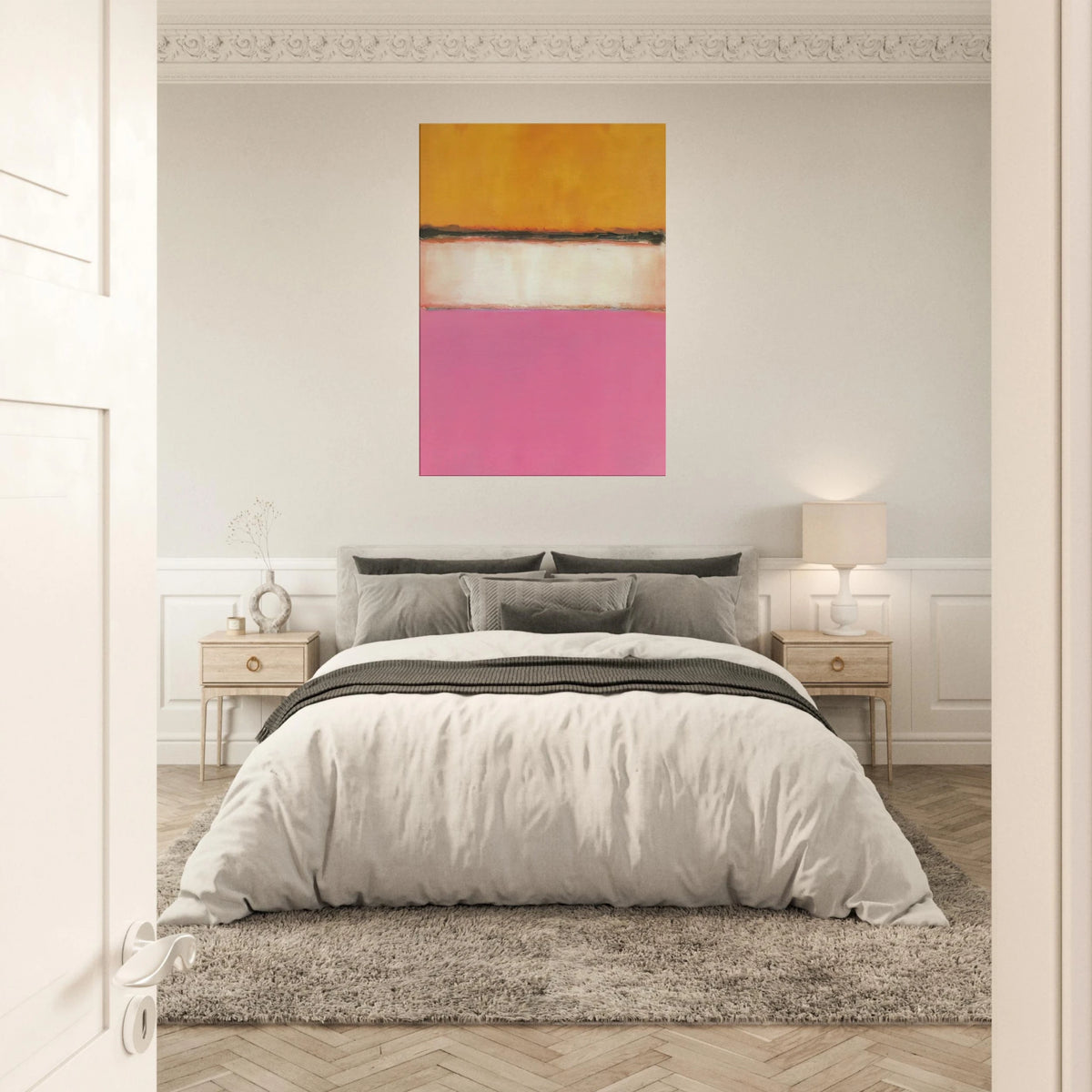 White Center Yellow, Pink and Lavender on Rose - 1950 Canvas | Mark Rothko Canvas | Rothko Prints