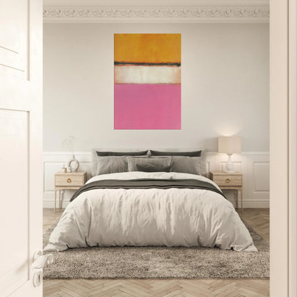 White Center Yellow, Pink and Lavender on Rose - 1950 Canvas | Mark Rothko Canvas | Rothko Prints