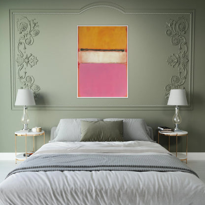 White Center Yellow, Pink and Lavender on Rose - 1950 Framed Poster | Mark Rothko Framed Prints Wall Art | Rothko Prints