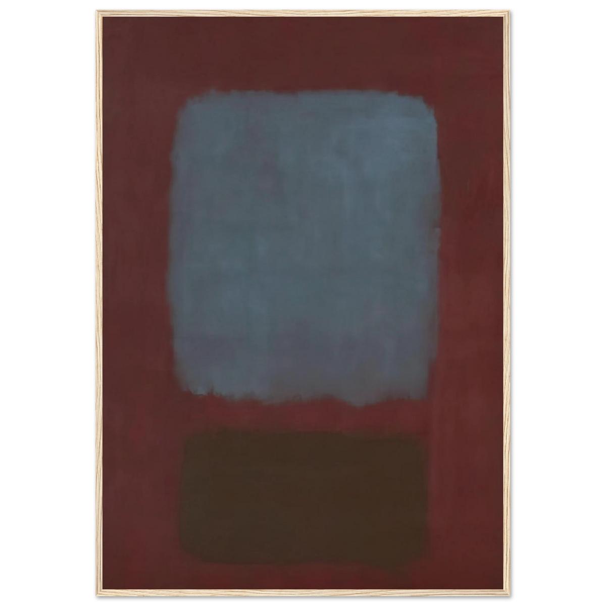 No. 37No. 19 Slate Blue and Brown on Plum - 1958 Framed Poster | Mark Rothko Framed Prints Wall Art | Rothko Prints
