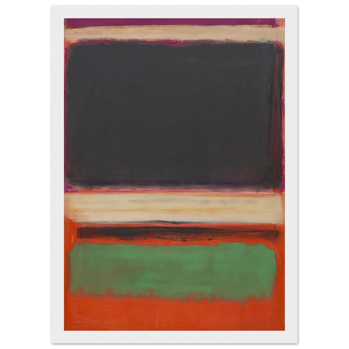 No.3No.13 Magenta, Black, Green on Orange - 1949 Framed Poster | Mark Rothko Framed Prints Wall Art | Rothko Prints