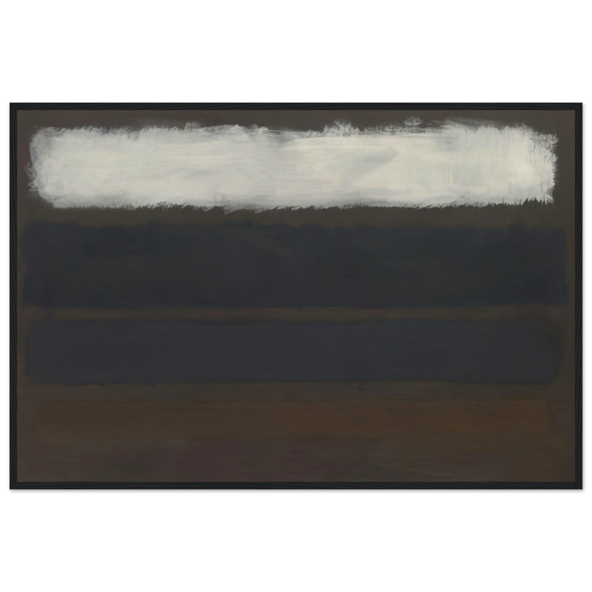 No. 14 Horizontals, White over Darks - 1961 Framed Poster | Mark Rothko Framed Prints Wall Art | Rothko Prints