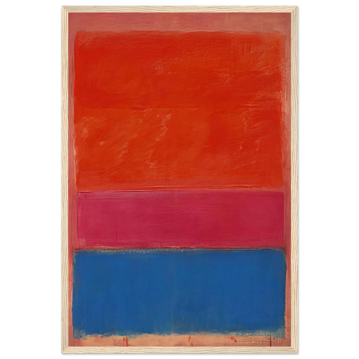 No. 1 Royal Red and Blue - 1954 Framed Poster | Mark Rothko Framed Prints Wall Art | Rothko Prints