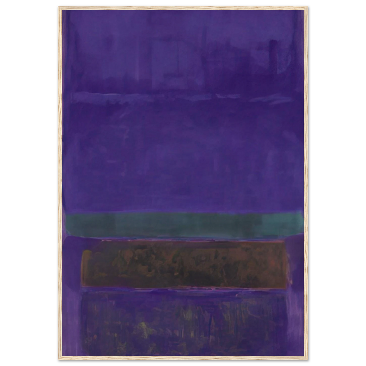 Untitled [Blue, Green, and Brown] - 1952 Framed Poster | Mark Rothko Framed Prints Wall Art | Rothko Prints