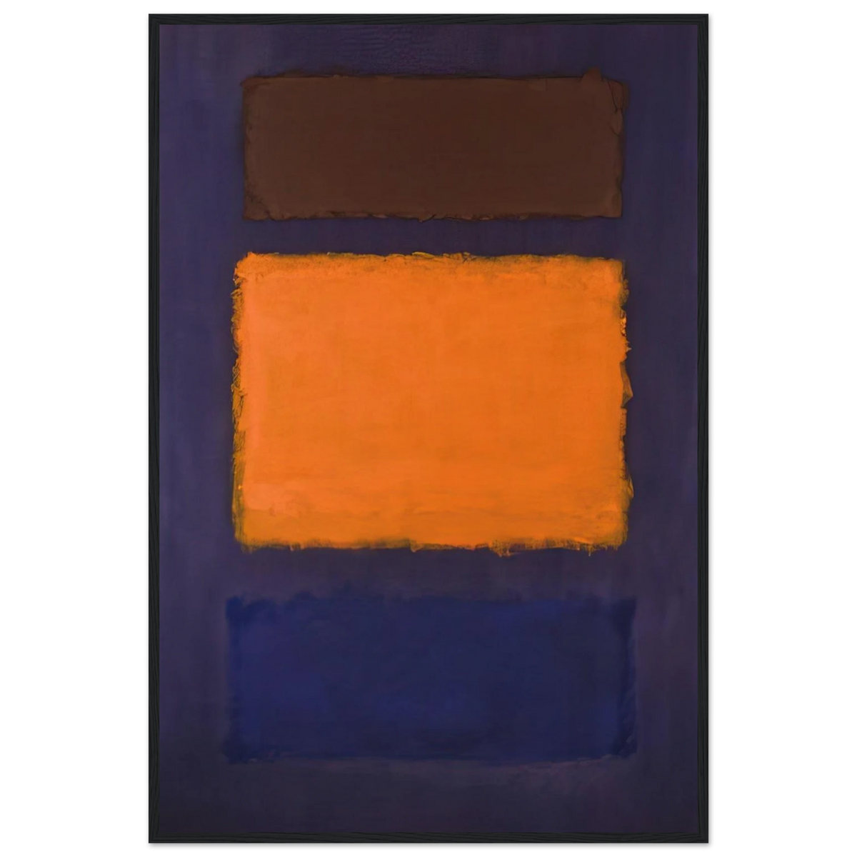 Brown, Orange, Blue on Maroon - c.1963  United States Framed Poster | Mark Rothko Framed Prints Wall Art | Rothko Prints