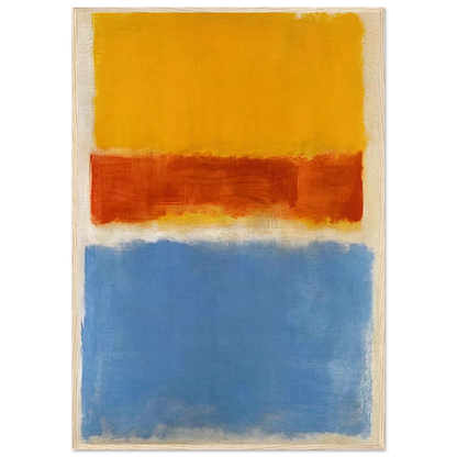 Untitled Yellow, Red and Blue - 1953 Framed Poster | Mark Rothko Framed Prints Wall Art | Rothko Prints