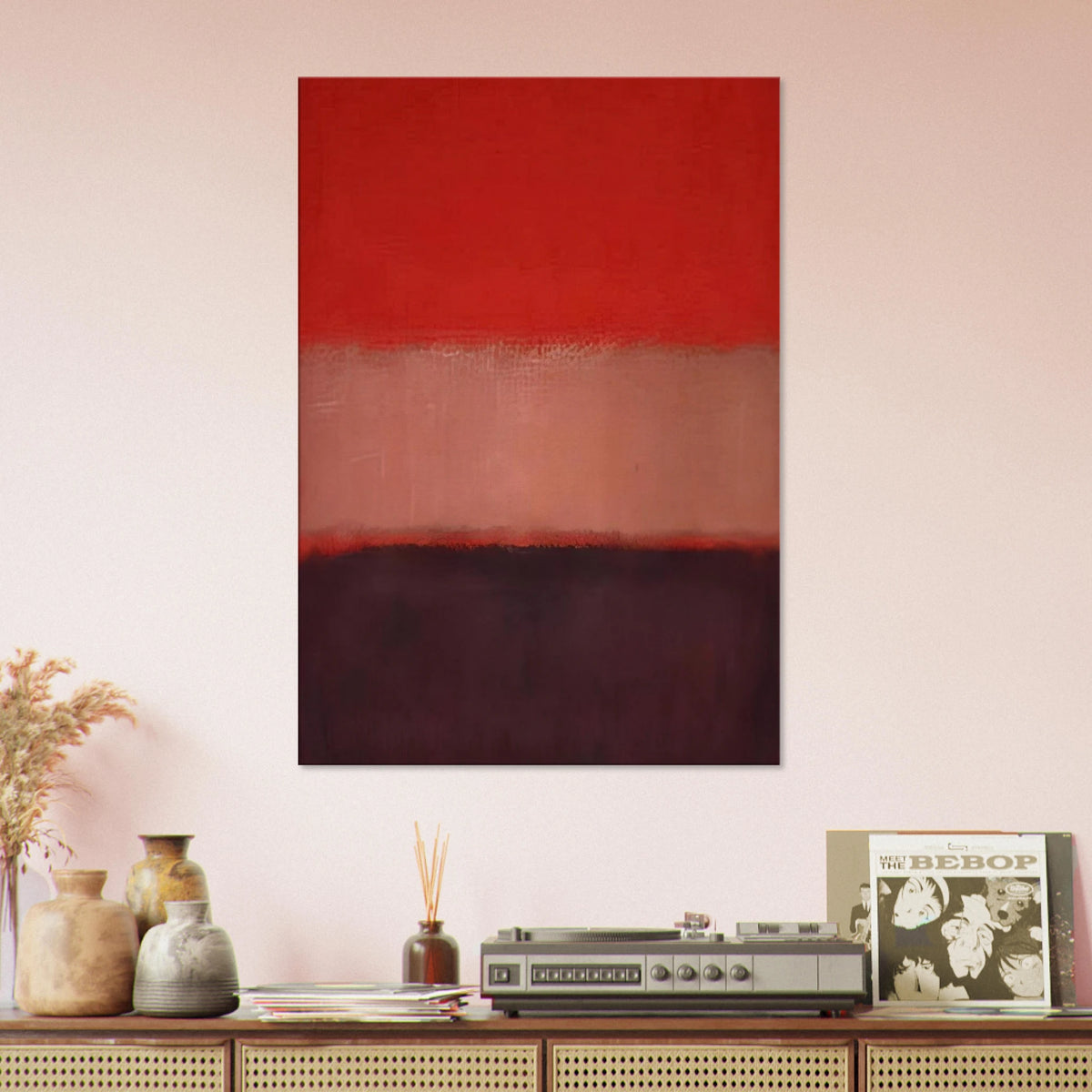 No. 46 Black, Ochre, Red Over Red - 1957 Canvas | Mark Rothko Canvas | Rothko Prints