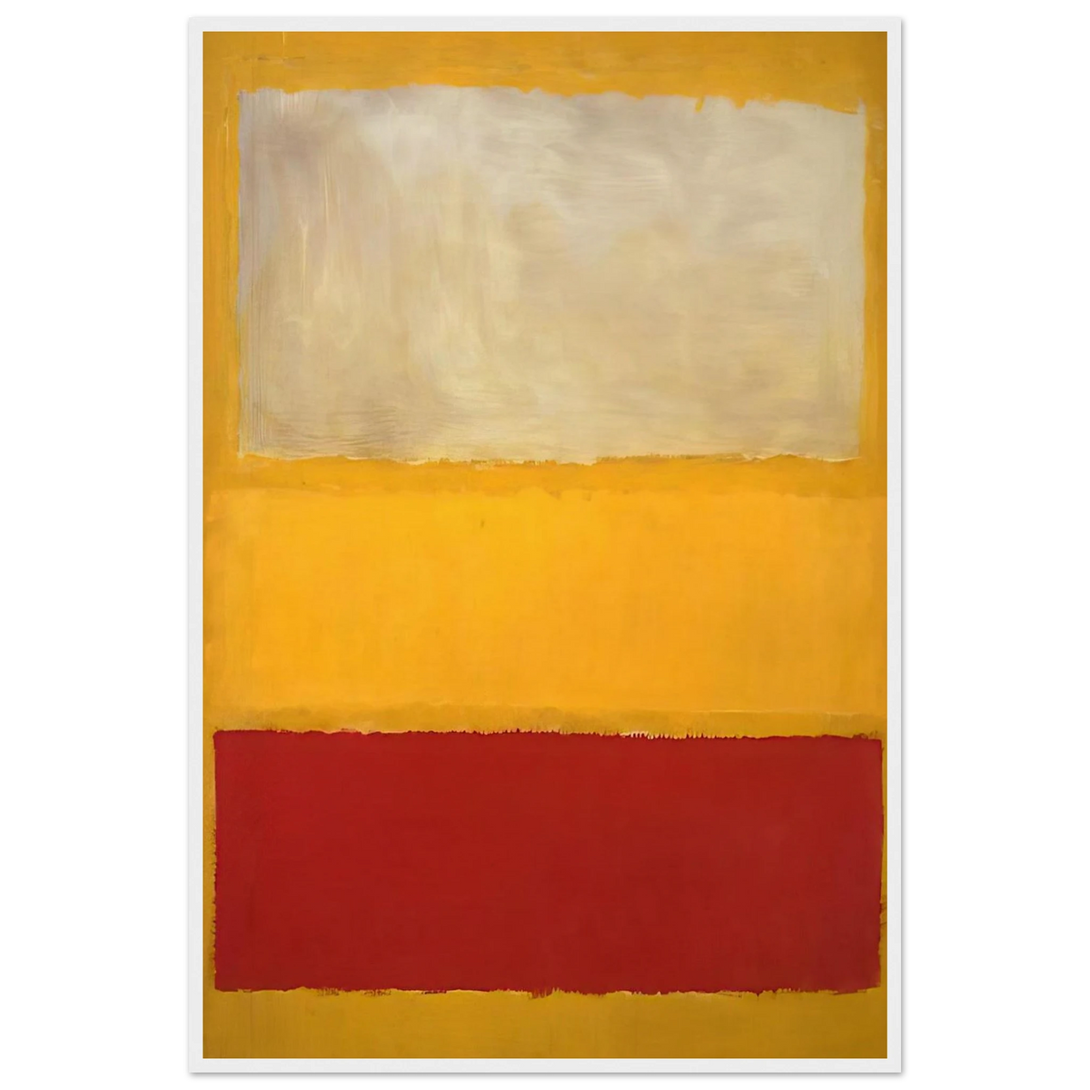 No. 13 White, Red on Yellow Framed Poster | Mark Rothko Framed Prints Wall Art | Rothko Prints