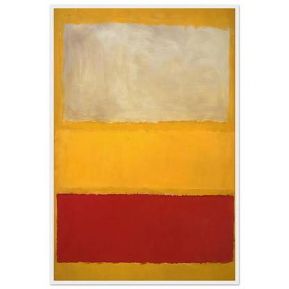 No. 13 White, Red on Yellow Framed Poster | Mark Rothko Framed Prints Wall Art | Rothko Prints
