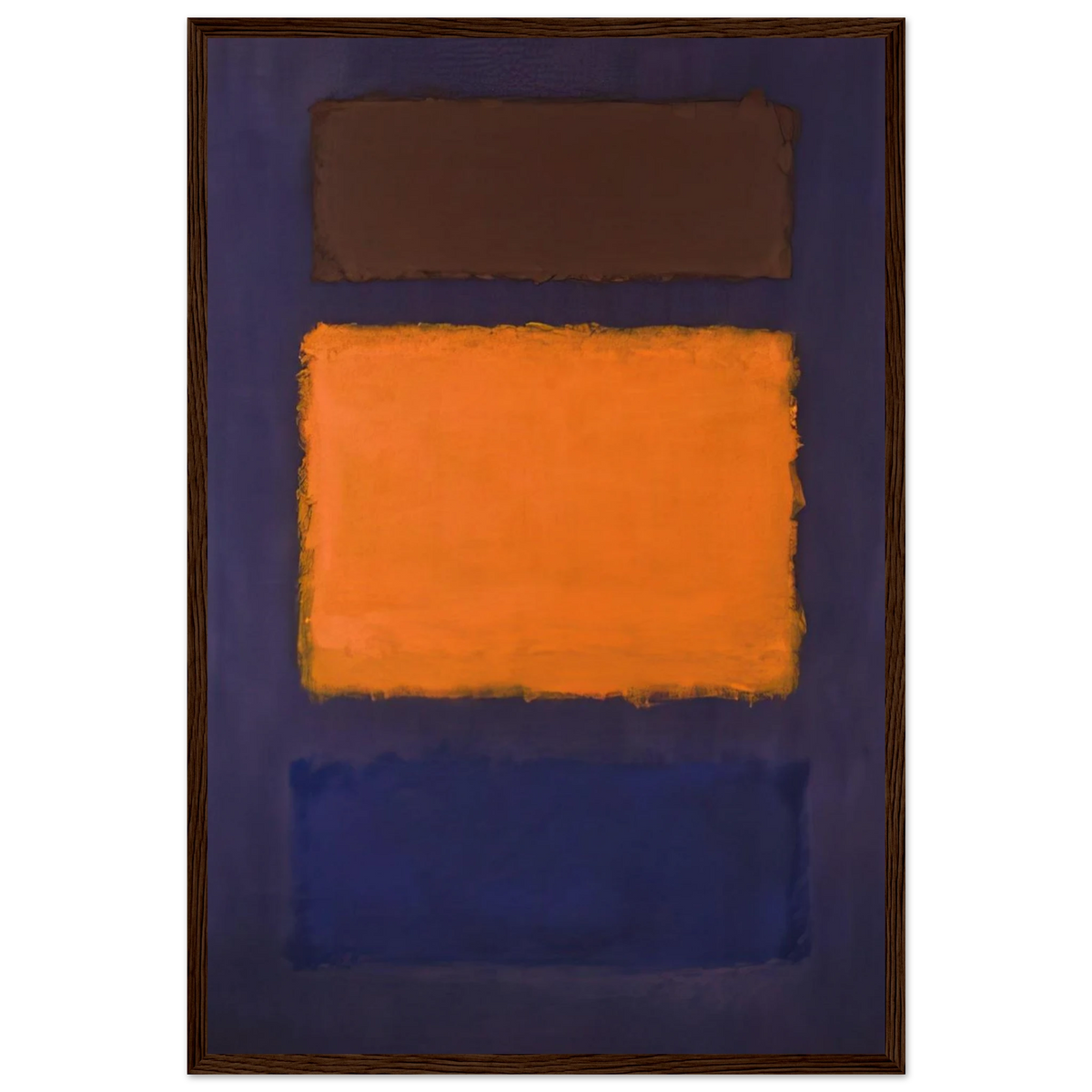 Brown, Orange, Blue on Maroon - c.1963  United States Framed Poster | Mark Rothko Framed Prints Wall Art | Rothko Prints