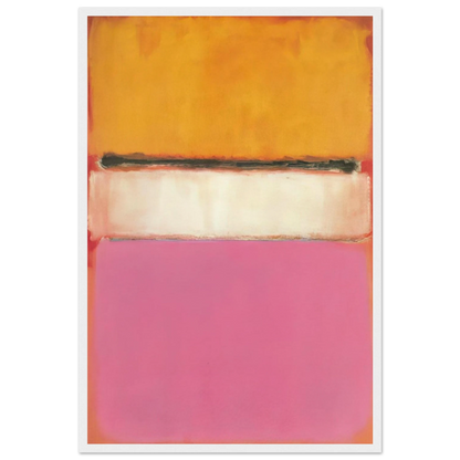 White Center Yellow, Pink and Lavender on Rose - 1950 Framed Poster | Mark Rothko Framed Prints Wall Art | Rothko Prints