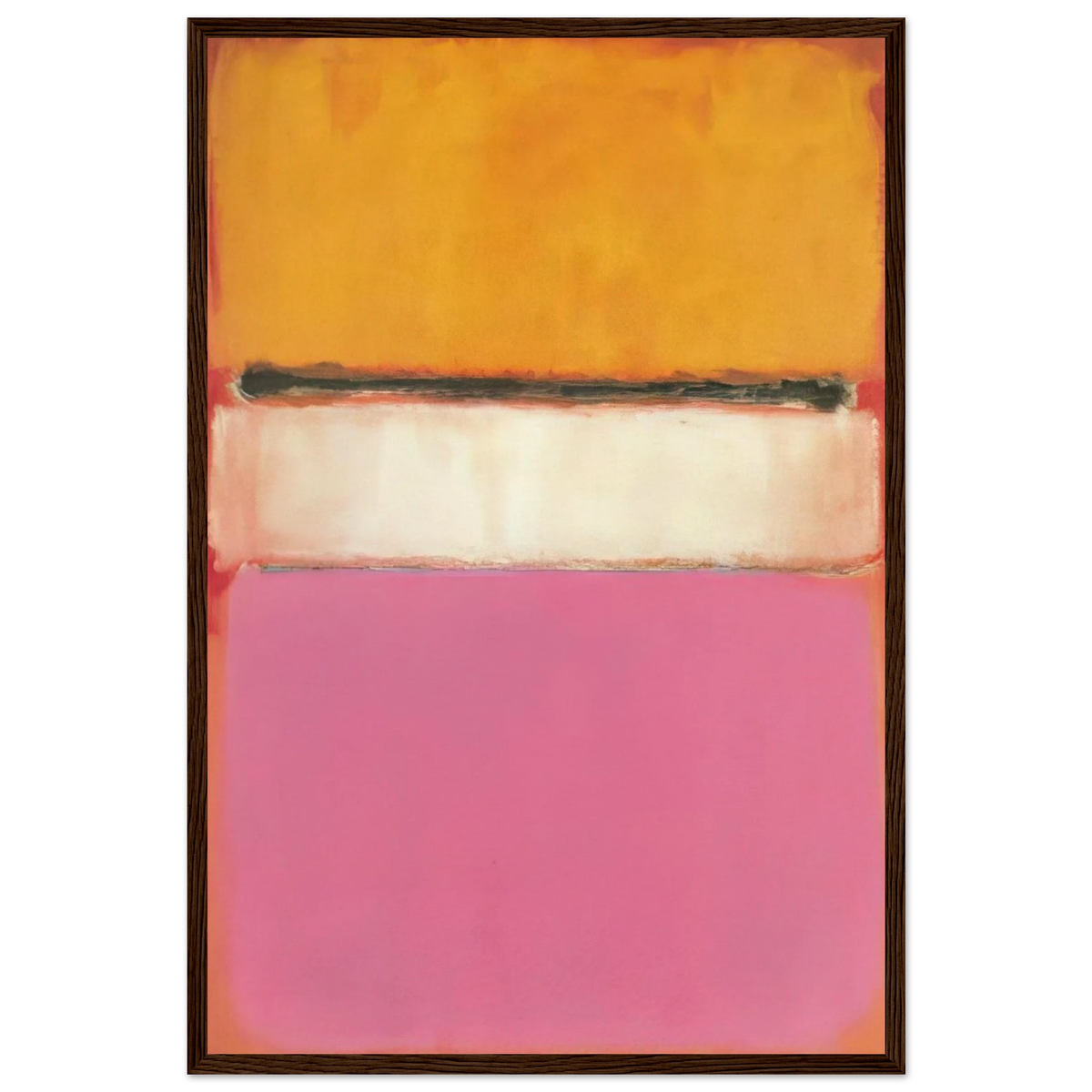 White Center Yellow, Pink and Lavender on Rose - 1950 Framed Poster | Mark Rothko Framed Prints Wall Art | Rothko Prints