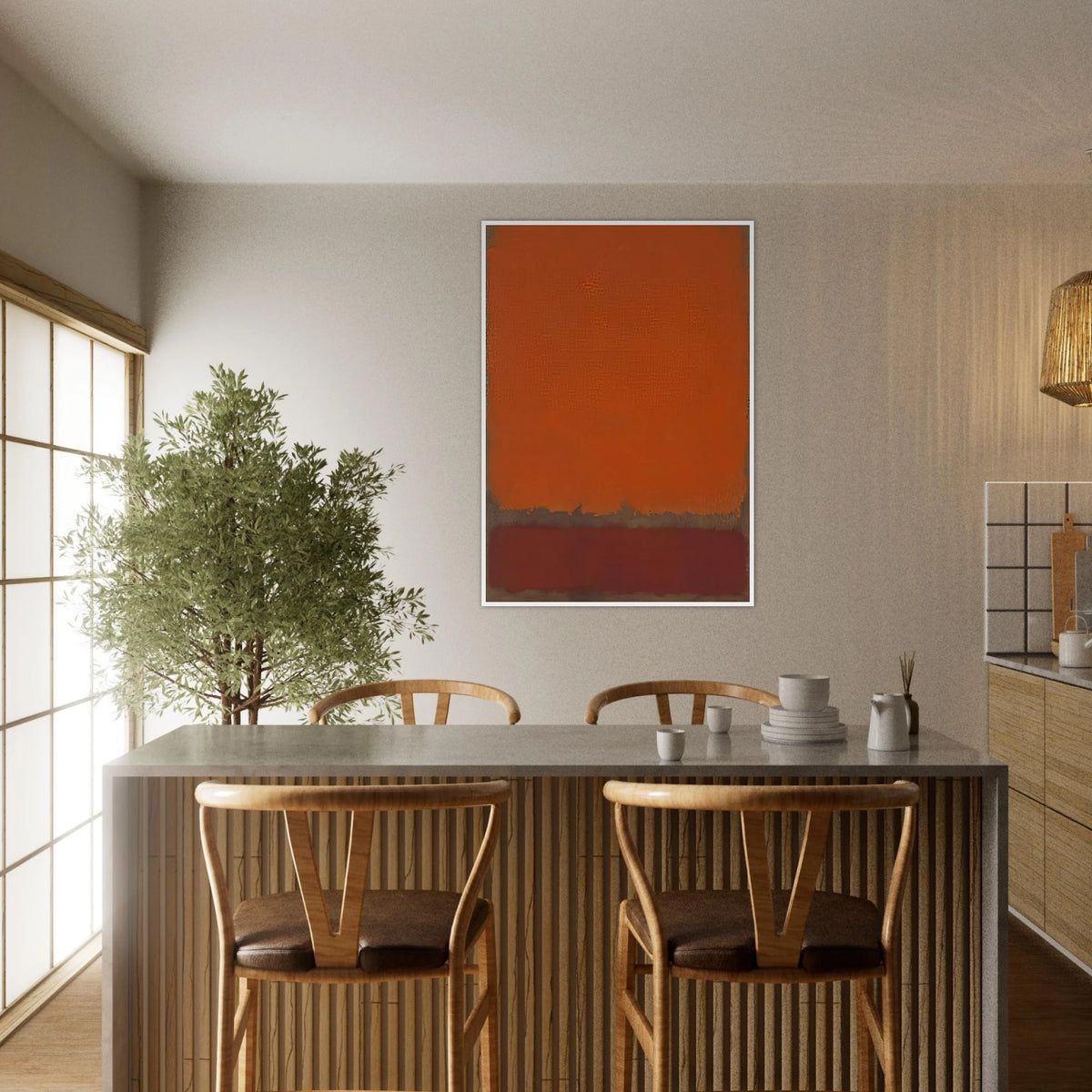 Ochre and Red on Red - 1962 Framed Poster | Mark Rothko Framed Prints Wall Art | Rothko Prints