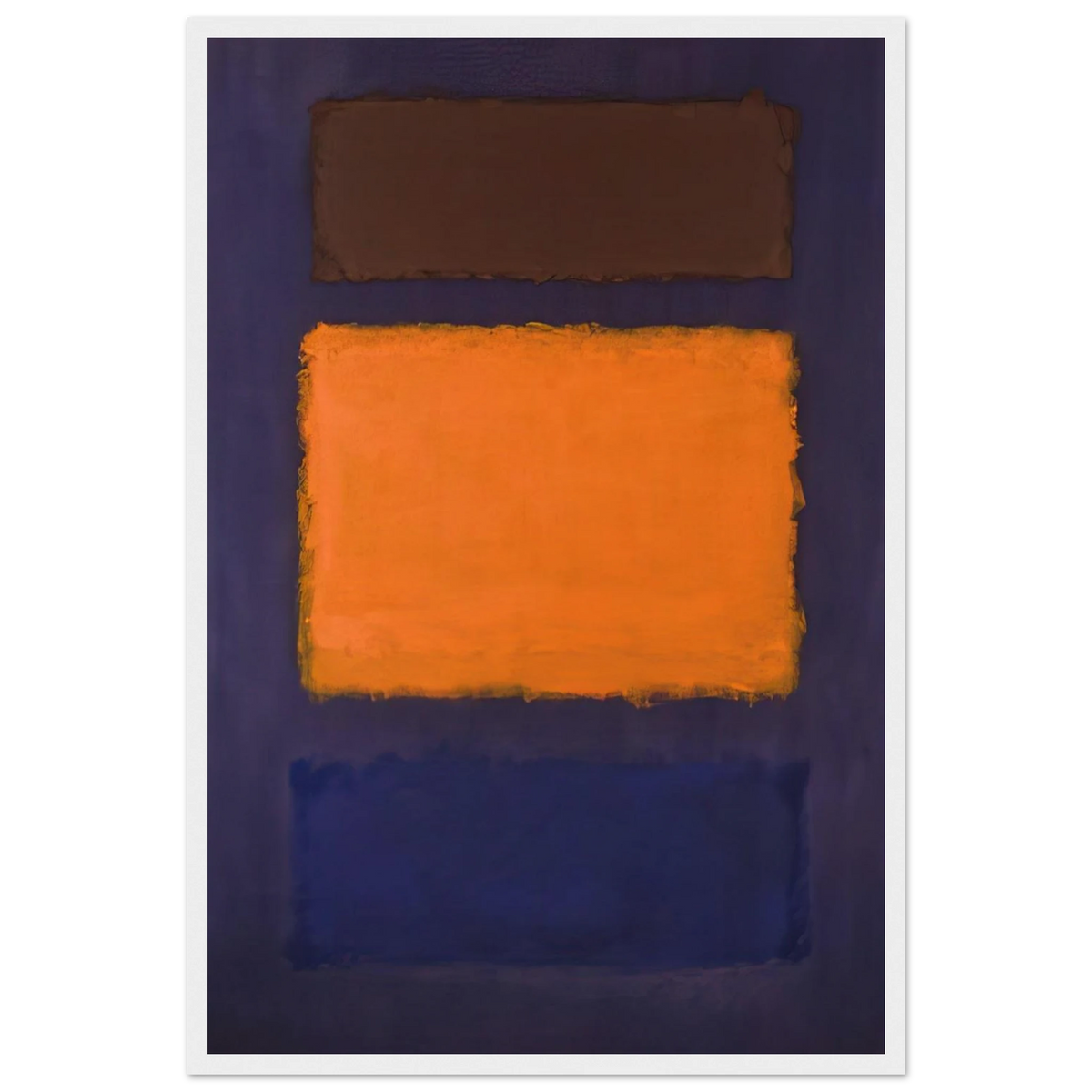 Brown, Orange, Blue on Maroon - c.1963  United States Framed Poster | Mark Rothko Framed Prints Wall Art | Rothko Prints