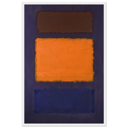 Brown, Orange, Blue on Maroon - c.1963  United States Framed Poster | Mark Rothko Framed Prints Wall Art | Rothko Prints