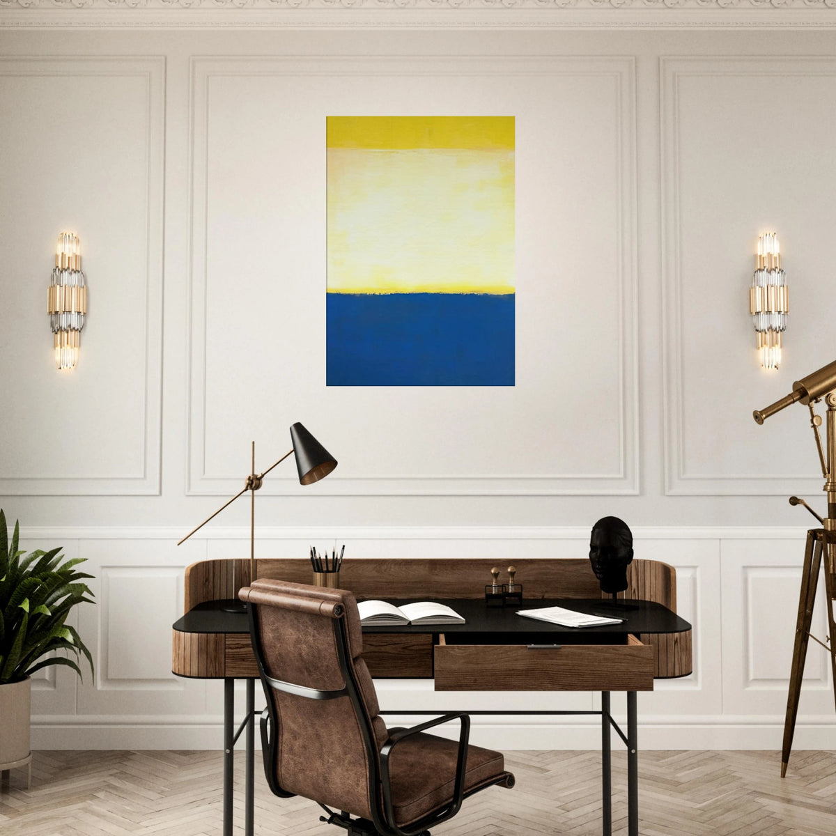 No. 6 Yellow, White, Blue Over Yellow on Gray - 1954 Canvas | Mark Rothko Canvas | Rothko Prints