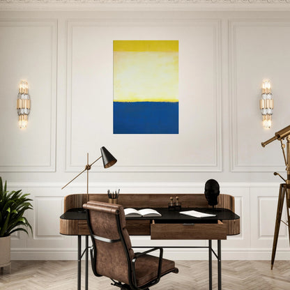 No. 6 Yellow, White, Blue Over Yellow on Gray - 1954 Canvas | Mark Rothko Canvas | Rothko Prints