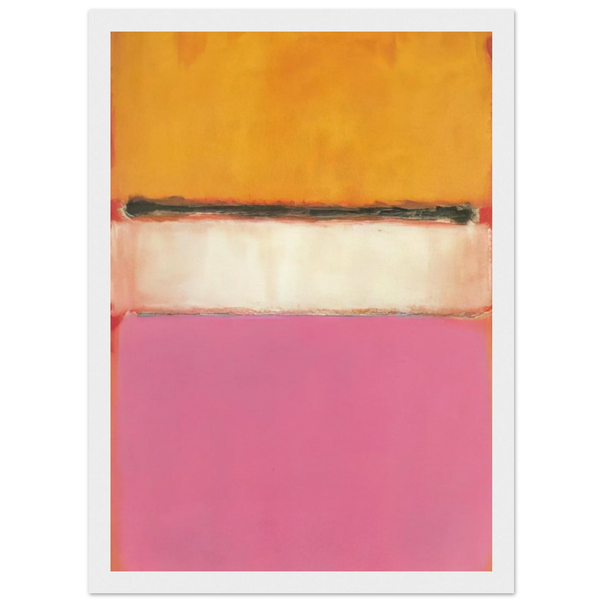 White Center Yellow, Pink and Lavender on Rose - 1950 Framed Poster | Mark Rothko Framed Prints Wall Art | Rothko Prints