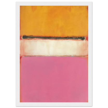 White Center Yellow, Pink and Lavender on Rose - 1950 Framed Poster | Mark Rothko Framed Prints Wall Art | Rothko Prints