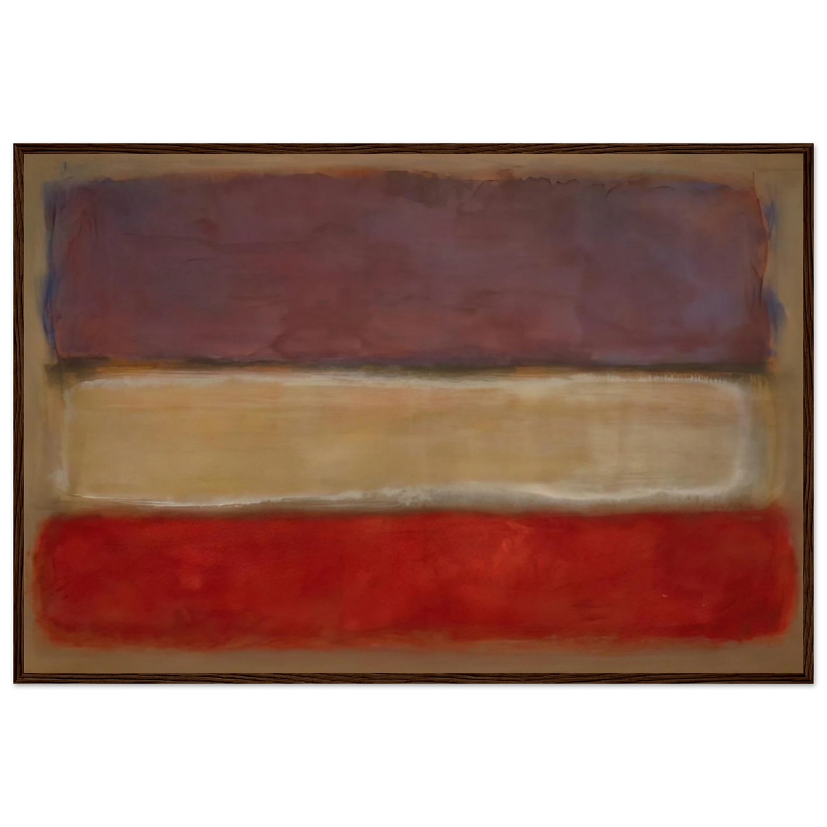 Untitled Purple, White, and Red - 1953 Framed Poster | Mark Rothko Framed Prints Wall Art | Rothko Prints
