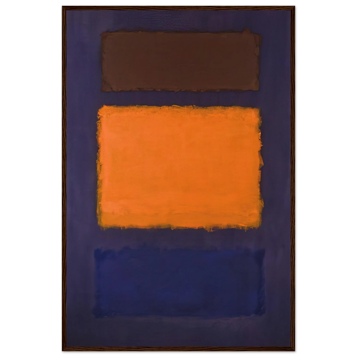 Brown, Orange, Blue on Maroon - c.1963  United States Framed Poster | Mark Rothko Framed Prints Wall Art | Rothko Prints
