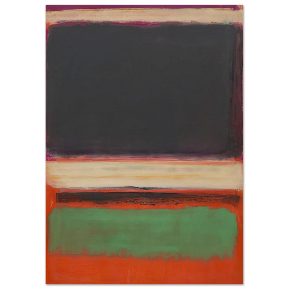 No.3No.13 Magenta, Black, Green on Orange - 1949 Poster | Mark Rothko Poster | Rothko Prints