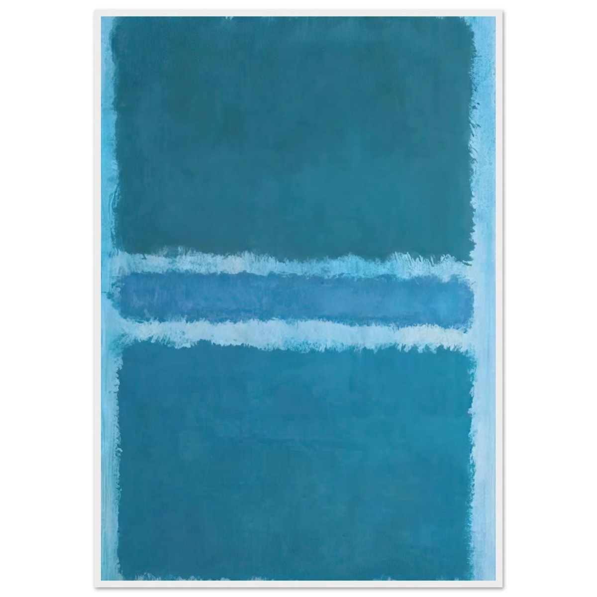 Untitled Blue Divided by Blue - 1966 Framed Poster | Mark Rothko Framed Prints Wall Art | Rothko Prints
