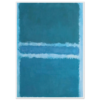 Untitled Blue Divided by Blue - 1966 Framed Poster | Mark Rothko Framed Prints Wall Art | Rothko Prints