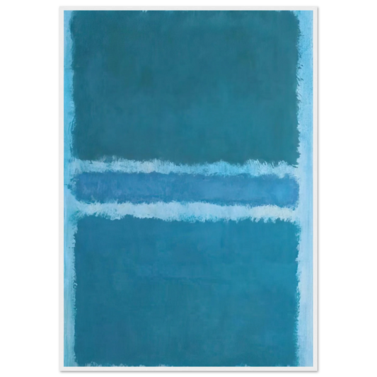 Untitled Blue Divided by Blue - 1966 Framed Poster | Mark Rothko Framed Prints Wall Art | Rothko Prints