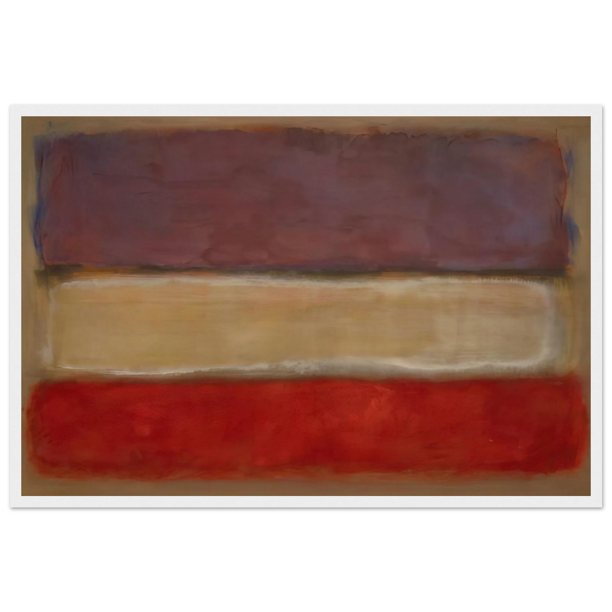 Untitled Purple, White, and Red - 1953 Framed Poster | Mark Rothko Framed Prints Wall Art | Rothko Prints