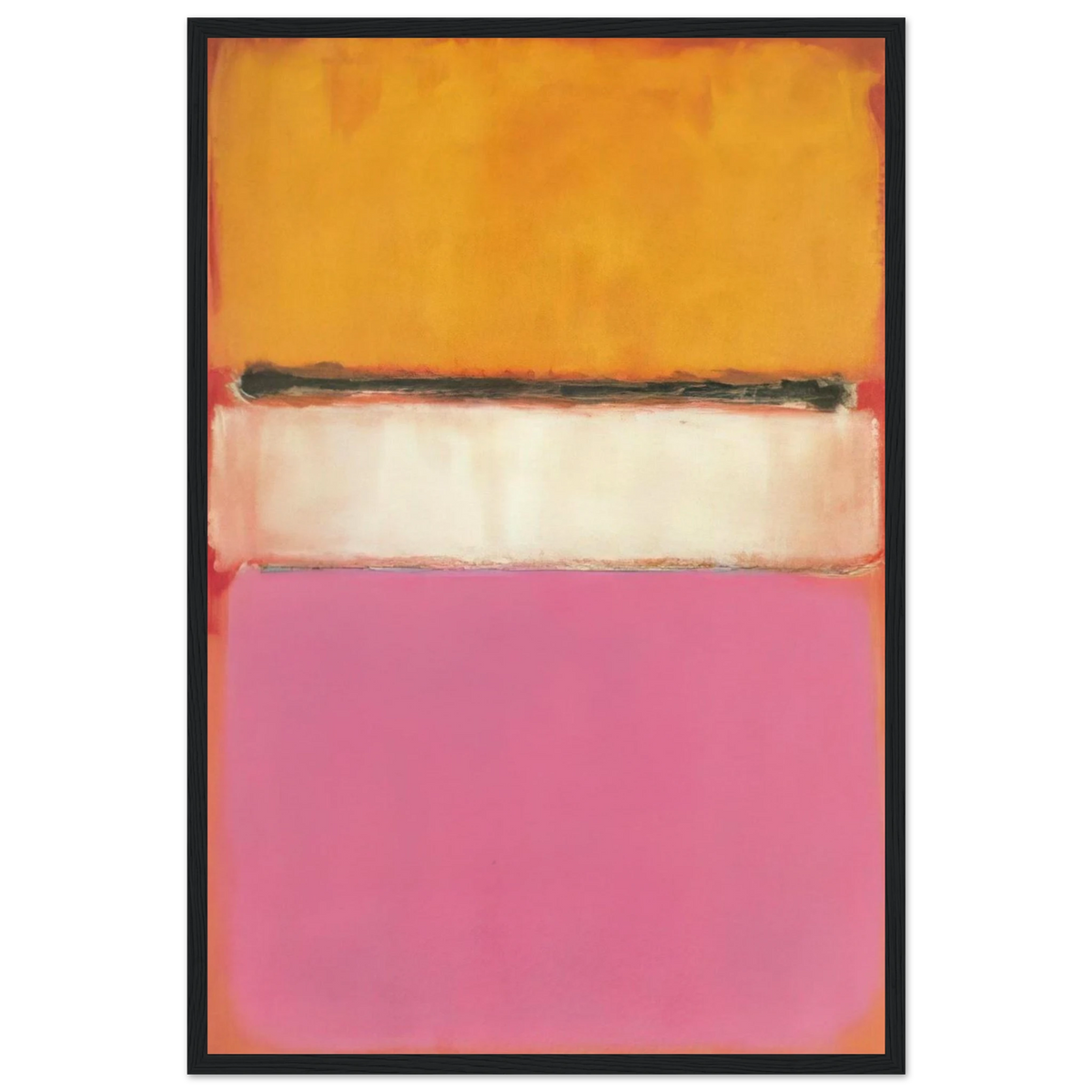 White Center Yellow, Pink and Lavender on Rose - 1950 Framed Poster | Mark Rothko Framed Prints Wall Art | Rothko Prints
