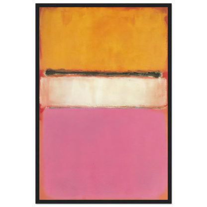 White Center Yellow, Pink and Lavender on Rose - 1950 Framed Poster | Mark Rothko Framed Prints Wall Art | Rothko Prints