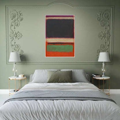 No.3No.13 Magenta, Black, Green on Orange - 1949 Framed Poster | Mark Rothko Framed Prints Wall Art | Rothko Prints
