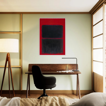 Light Red Over Black - 1957 Framed Poster | Mark Rothko Framed Prints Wall Art | Rothko Prints