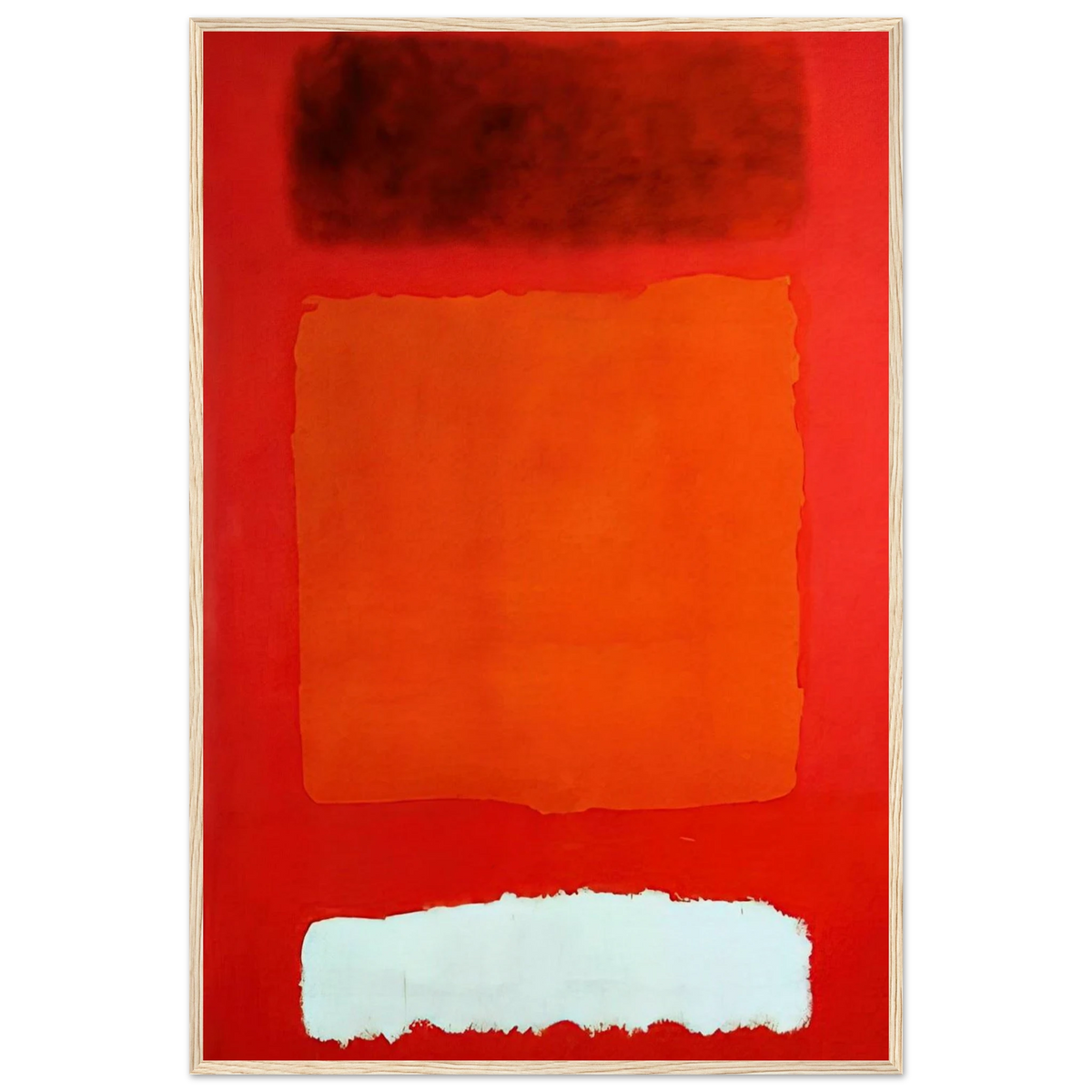 Red, White, and Brown - 1957 Framed Poster | Mark Rothko Framed Prints Wall Art | Rothko Prints