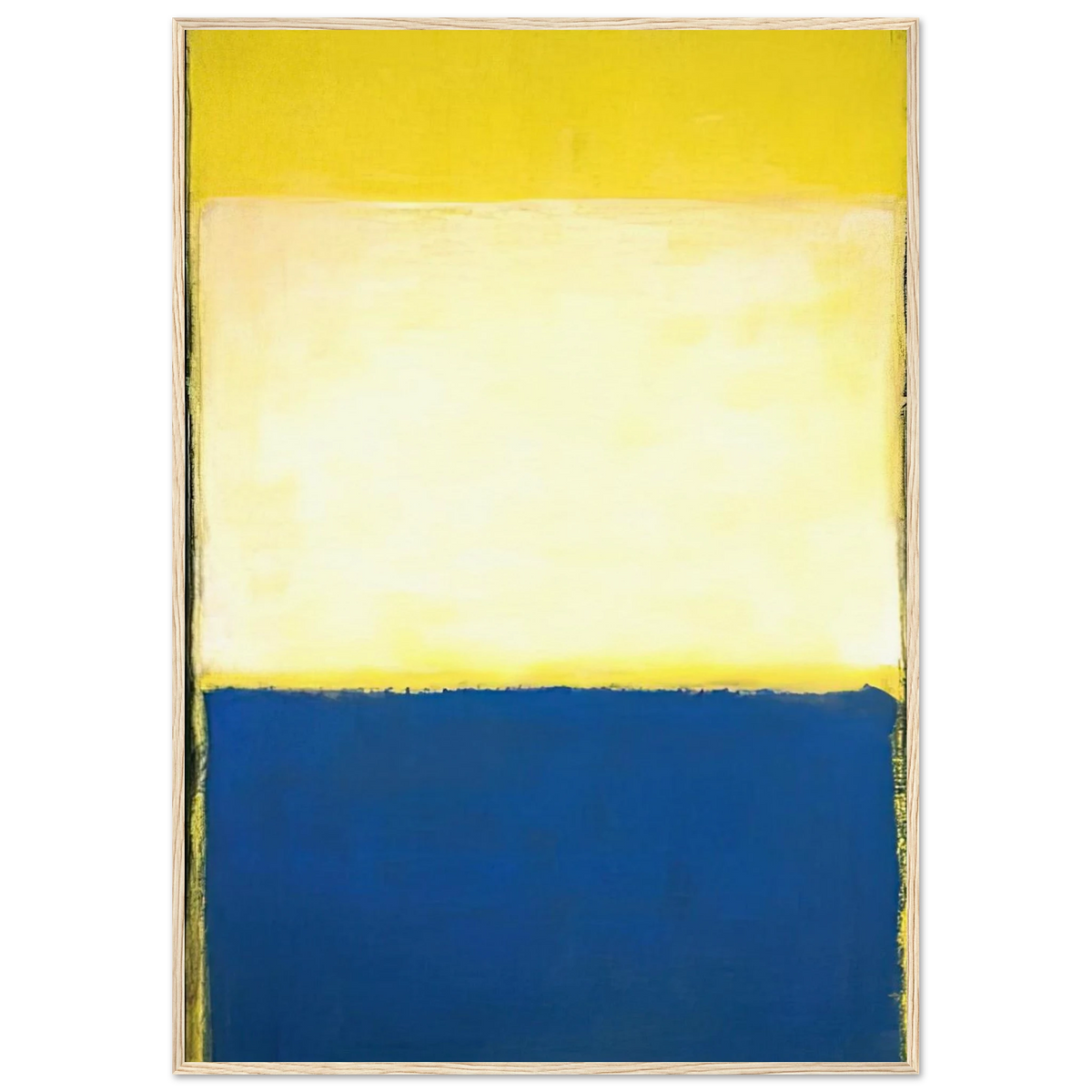 No. 6 Yellow, White, Blue Over Yellow on Gray - 1954 Framed Poster | Mark Rothko Framed Prints Wall Art | Rothko Prints