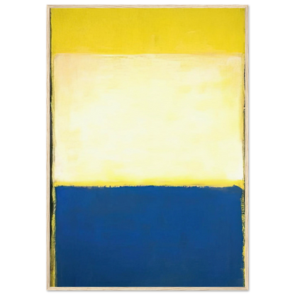 No. 6 Yellow, White, Blue Over Yellow on Gray - 1954 Framed Poster | Mark Rothko Framed Prints Wall Art | Rothko Prints