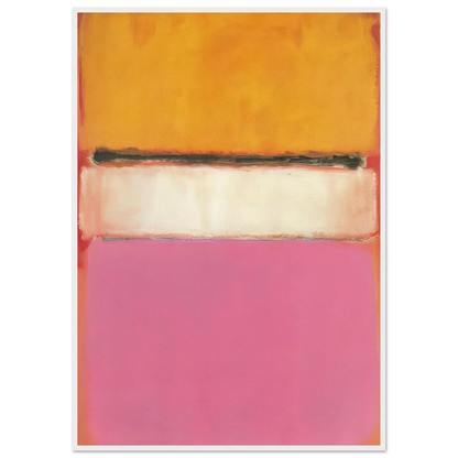 White Center Yellow, Pink and Lavender on Rose - 1950 Framed Poster | Mark Rothko Framed Prints Wall Art | Rothko Prints