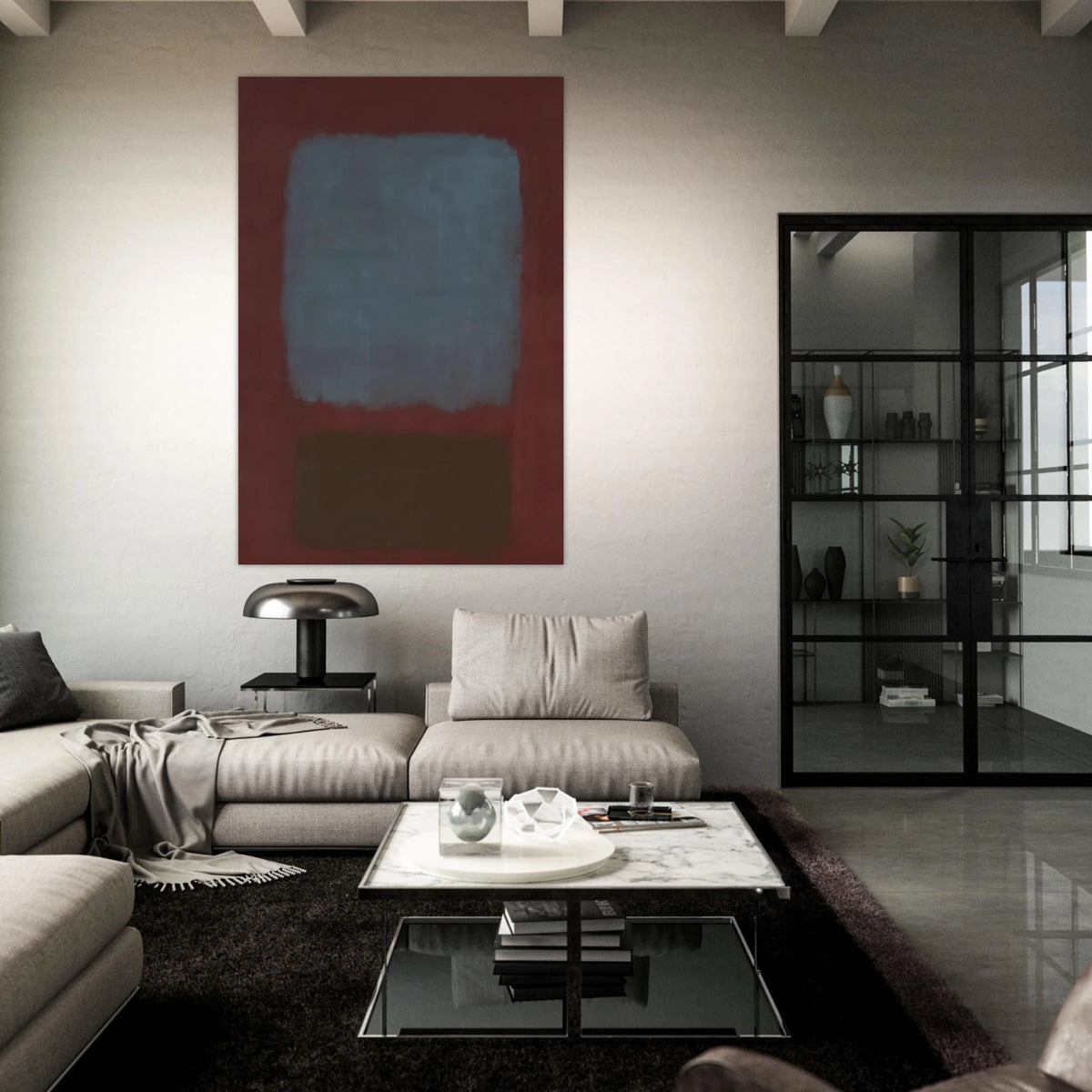 No. 37No. 19 Slate Blue and Brown on Plum - 1958 Poster | Mark Rothko Poster | Rothko Prints