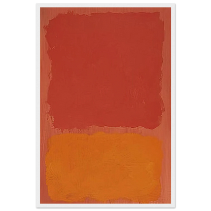Untitled Red and Orange on Salmon - 1969 Framed Poster | Mark Rothko Framed Prints Wall Art | Rothko Prints