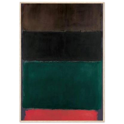 Untitled Red-Brown, Black, Green, Red - 1962 Framed Poster | Mark Rothko Framed Prints Wall Art | Rothko Prints