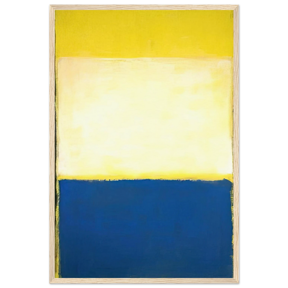 No. 6 Yellow, White, Blue Over Yellow on Gray - 1954 Framed Poster | Mark Rothko Framed Prints Wall Art | Rothko Prints